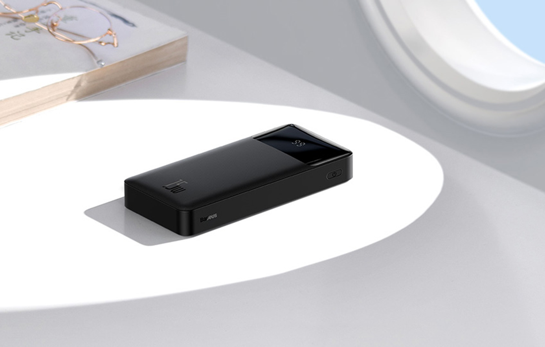 Powerbank Baseus Bipow 10000mAh, 2xUSB, USB-C, 15W (fekete)