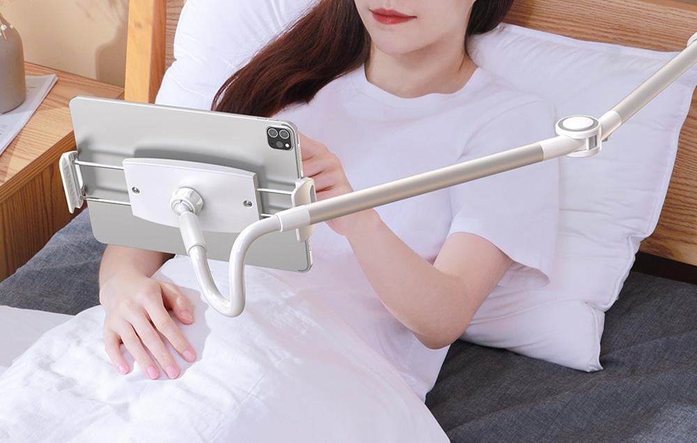 Phone / tablet rotary clip holder Baseus Otaku Life Rotary Pro (silver)