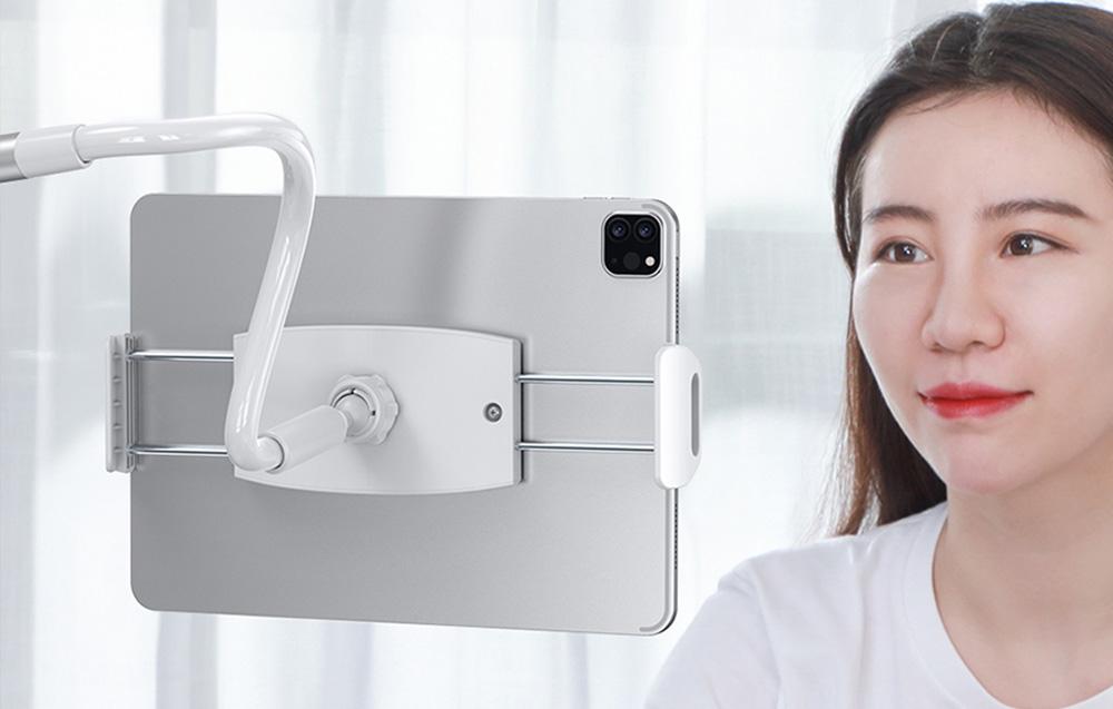 Phone / tablet rotary clip holder Baseus Otaku Life Rotary Pro (silver)