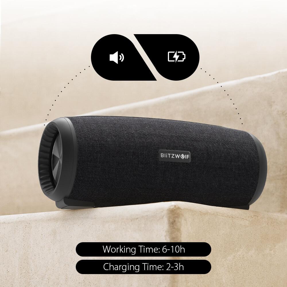 BlitzWolf® BW-WA1: 1200mAh vezeték nélküli Bluetooth hangszóró akkumulátor