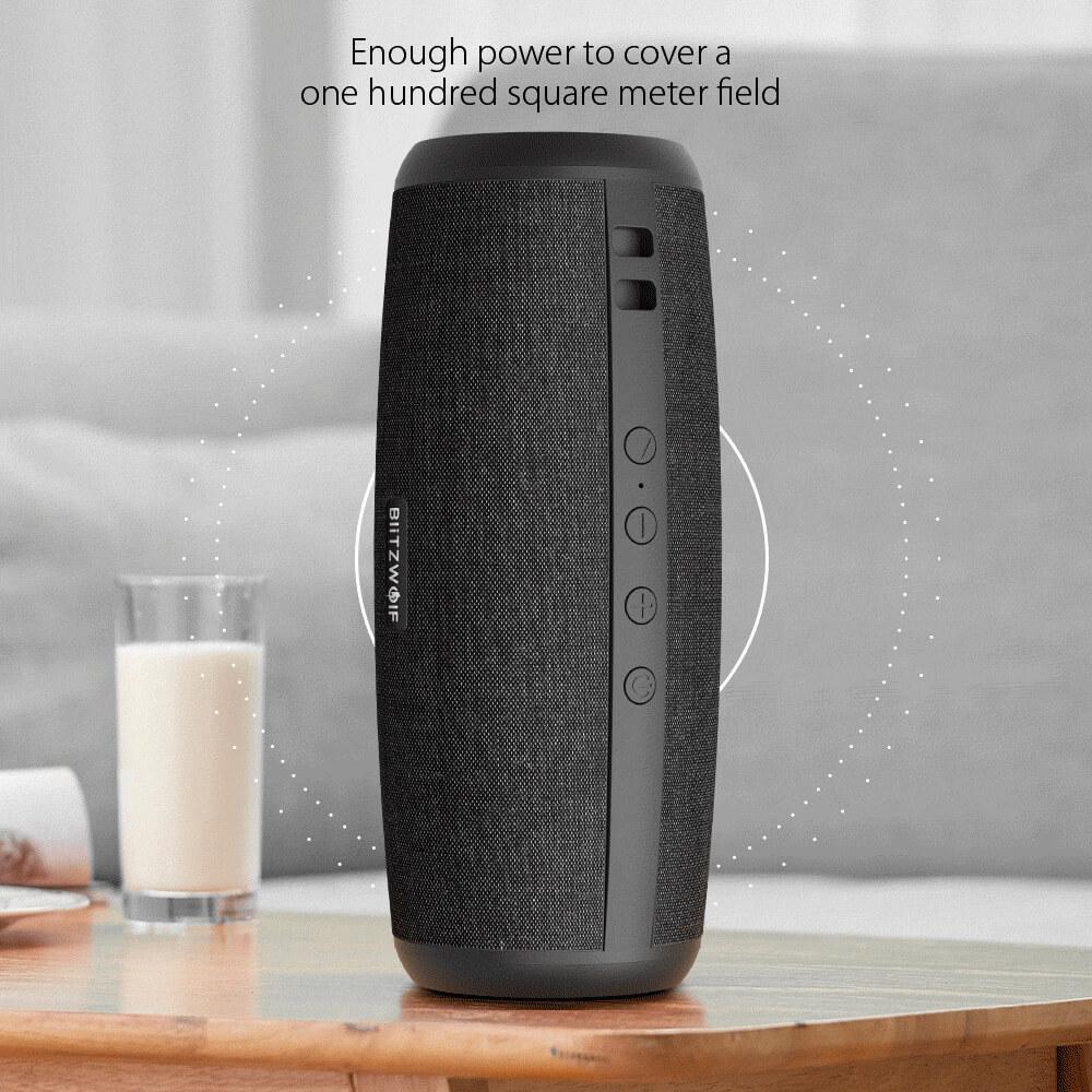 BlitzWolf® BW-WA1: 1200mAh vezeték nélküli Bluetooth hangszóró 360°-os térhatással