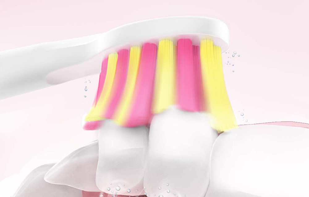Szónikus fogkefe fejkészlettel és tokkal FairyWill FW-508 (2db, fekete és rózsaszín)