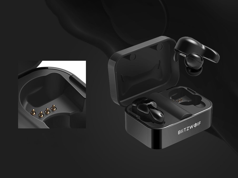 BlitzWolf® BW-FYE1: teljesen vezeték nélküli fülhallgató töltődobozzal (IPX4) akkumulátor