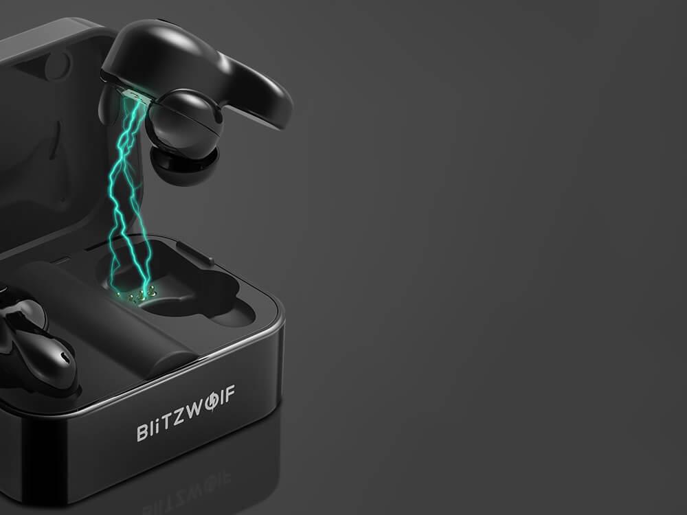 BlitzWolf® BW-FYE1: teljesen vezeték nélküli fülhallgató töltődobozzal (IPX4) villámgyors töltés