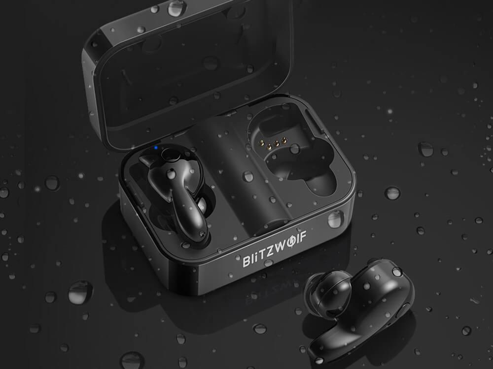 BlitzWolf® BW-FYE1: teljesen vezeték nélküli fülhallgató töltődobozzal (IPX4) vízálló