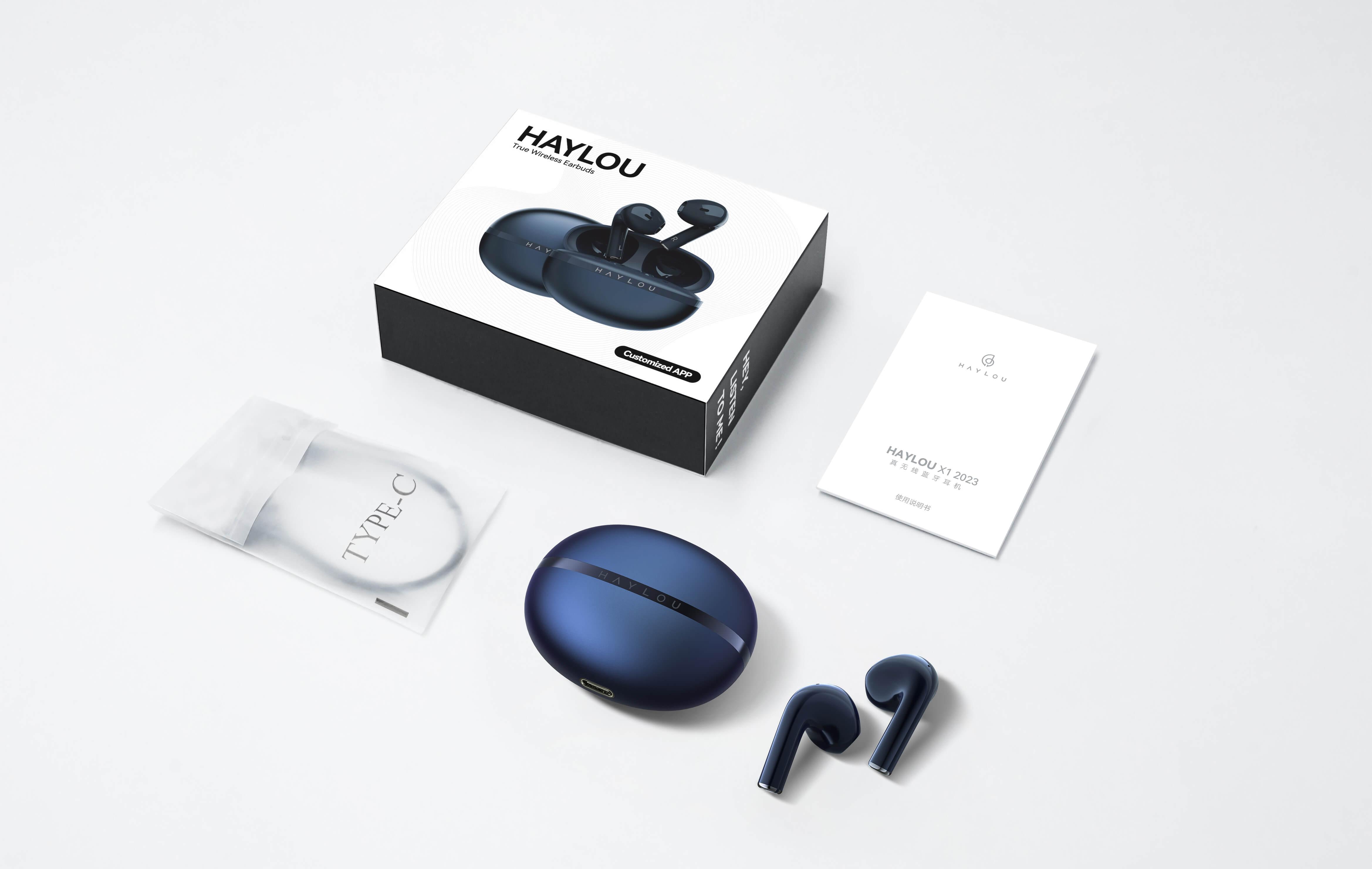 Xiaomi Haylou X1 2023 vezeték nélküli fülhallgató (fekete)
doboz tartalma