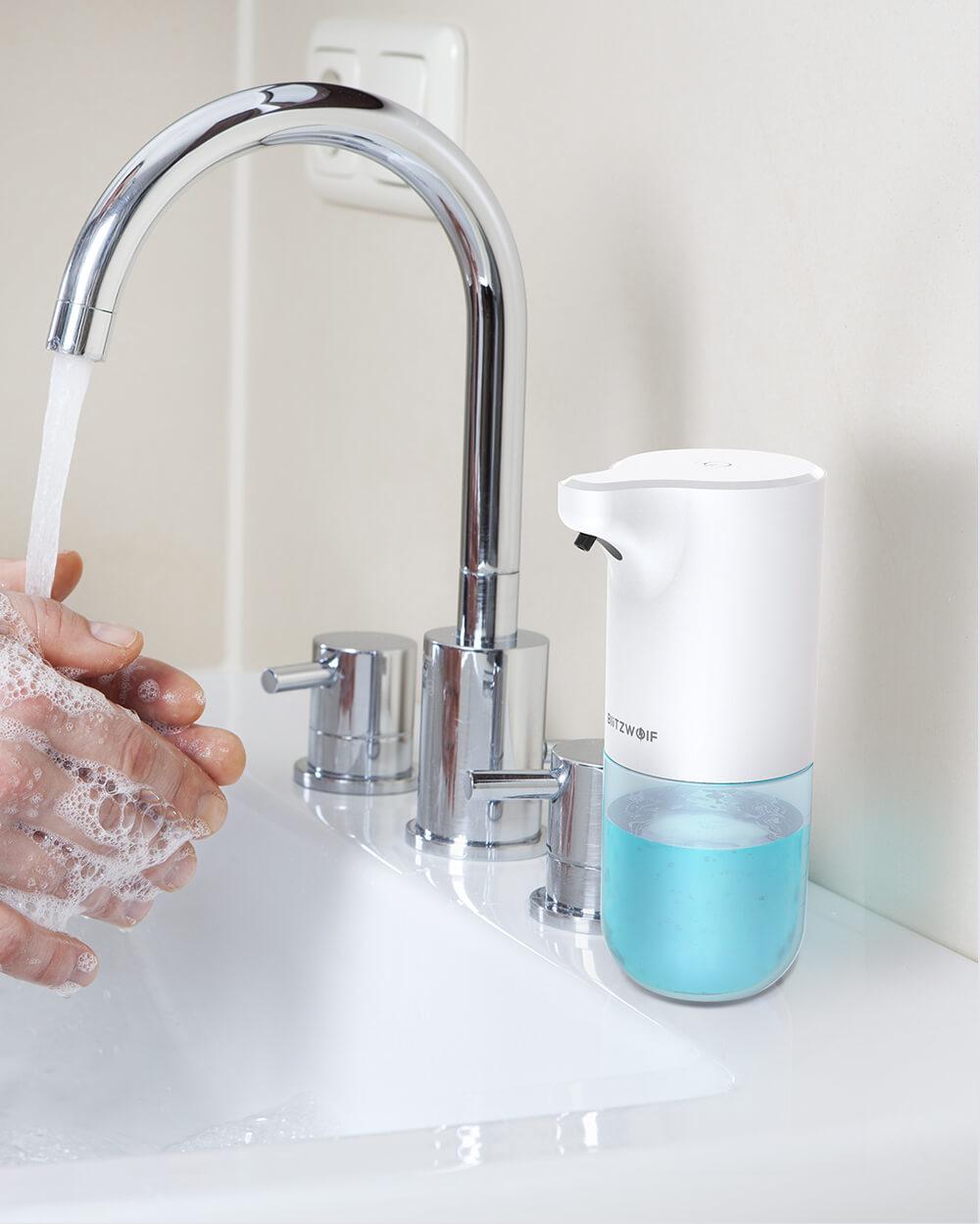 BlitzWolf® BW-FD3 automatikus érintésmentes habszappan adagoló kézmosás közben