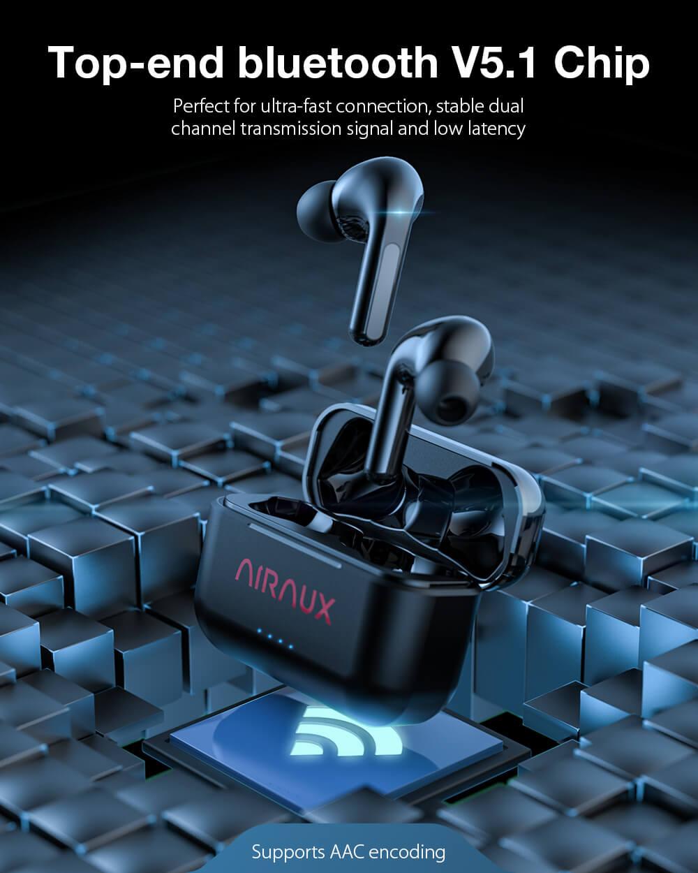 AirAux® AA-UM8 fülhallgató Bluetooth 5.1