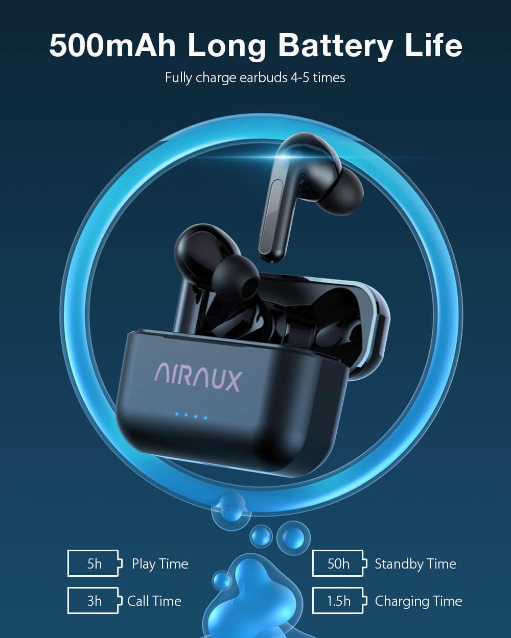 AirAux® AA-UM8 fülhallgató 500 mAh kapacitású akkumulátor
