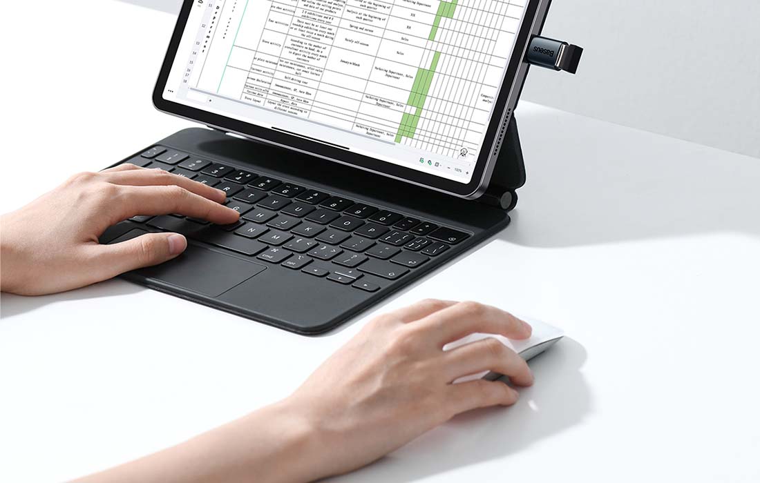 Baseus Ingenuity USB-C – USB-A OTG adapter (kék)