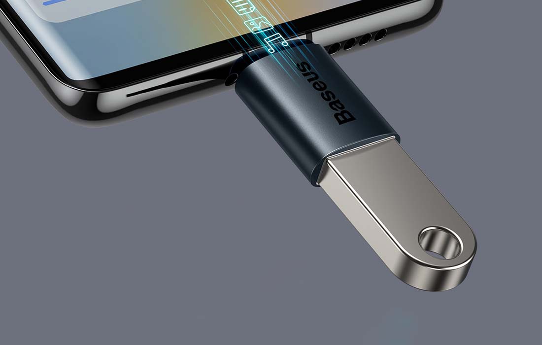 Baseus Ingenuity USB-C – USB-A OTG adapter (kék)
