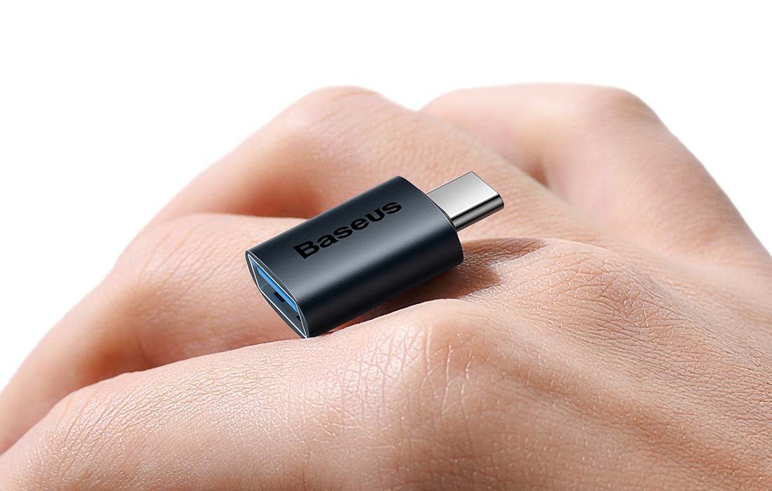Baseus Ingenuity USB-C – USB-A OTG adapter (kék)