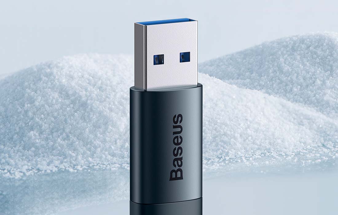 Baseus Ingenuity USB-A – USB-C OTG adapter (kék)